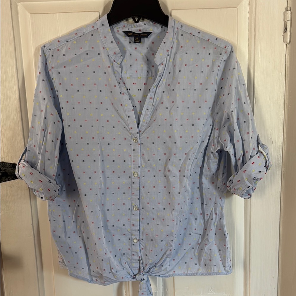 Light Blue Patterned Women’s Brooks Brothers Shirt